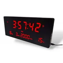 Relojes,Reloj Mural Pared Digital Luz Led Numeros Rojos Iluminado - NEW