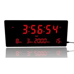 Relojes,Reloj Mural Pared Digital Luz Led Numeros Rojos Iluminado - NEW