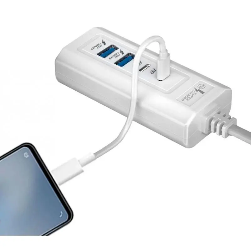 Cargador de Celular y Baterías,Cargador Carga Celular Usb Tipo C Corriente Enchufe Multi