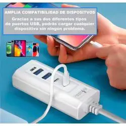 Cargador de Celular y Baterías,Cargador Carga Celular Usb Tipo C Corriente Enchufe Multi