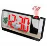 Relojes,Reloj Espejo Led Con Proyector Digital Alarma - S282A