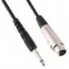 Adaptadores de Audio,Cable XLR Canon a Plug 6.3mm Microfono Amplificador Guitarra - 1.5Mts