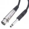 Adaptadores de Audio,Cable XLR Canon a Plug 6.3mm Microfono Amplificador Guitarra - 1.5Mts