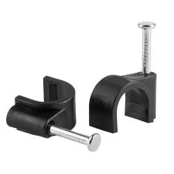 Otros,25X Grampa Grapa Clavo Para Cable De Red Cat6 Coaxial Pinza - NEGRO