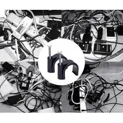 Otros,25X Grampa Grapa Clavo Para Cable De Red Cat6 Coaxial Pinza - NEGRO