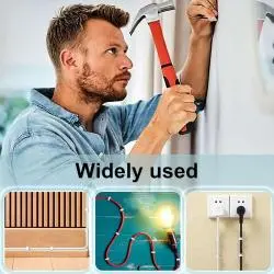 Otros,25X Grampa Grapa Clavo Para Cable De Red Cat6 Coaxial Pinza - NEGRO