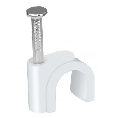 Otros,25X Grampa Grapa Clavo Para Cable De Red Cat6 Coaxial Pinza - BLANCO