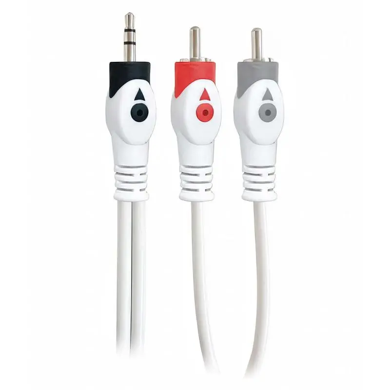 Cables de Audio,Cable 2X1 De Audio Video Auxiliar Plug Jack 3.5mm A 2 Rca - MACROTEL