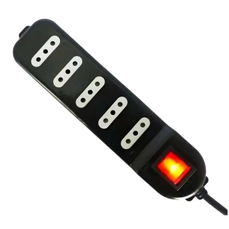Alargador y Zapatillas electricas,Alargador Extension Enchufe 5 Metros Zapatilla De Corriente - 5 METROS 5 TOMA