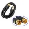 Cables de Video,Cable Coaxial A Presion Conector F Tv Led Decodificador - 1 Metro MV-872