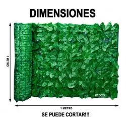 Terraza y Jardín,Malla Manto Hojas Alfombra Enredadera Treillage Reja Cortina - 100X100CMS