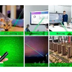 Iluminación de Fiestas,Puntero Laser Verde Alto Alcance Astronomico A Pila AA