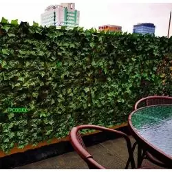 Terraza y Jardín,Malla Manto Hojas Alfombra Enredadera Treillage Reja Cortina - 100X100CMS