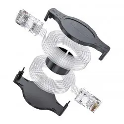 Cable de Red,Cable de Red RJ45 Internet Ethernet Lan Plano Retractil 1 Metro