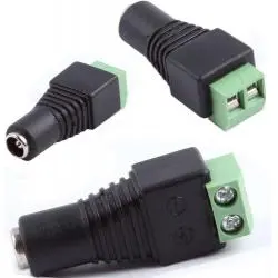 Interruptores y Enchufes,Conector Terminal Poder 5.5x2.1mm Jack Camaras Tiras Led - Hembra