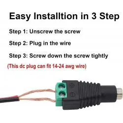 Interruptores y Enchufes,Conector Terminal Poder 5.5x2.1mm Jack Camaras Tiras Led - Macho