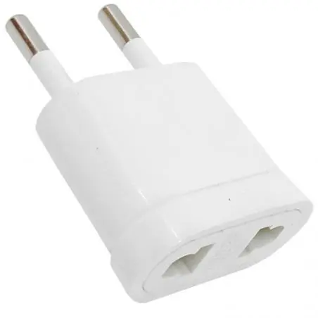 Interruptores y Enchufes,Adaptador Enchufe Pata Plana USA Estados Unidos A Chile Universal - BLANCO