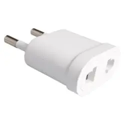 Interruptores y Enchufes,Adaptador Enchufe Pata Plana USA Estados Unidos A Chile Universal - BLANCO