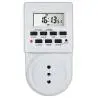 Timer Temporizadores,Timer Electrico Digital Temporizador Programable a la Corriente Indoor 24hr Vacaciones Cultivo