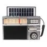 Parlante Portátil,Radio Vintage Recargable Solar Bluetooth USB FM AM Radio AUX - Md-979s