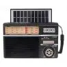 Parlante Portátil,Radio Vintage Recargable Solar Bluetooth USB FM AM Radio AUX - Md-979s