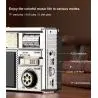 Parlante Portátil,Radio Vintage Recargable Solar Bluetooth USB FM AM Radio AUX - Md-979s