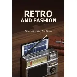 Parlante Portátil,Radio Vintage Recargable Solar Bluetooth USB FM AM Radio AUX - Md-979s