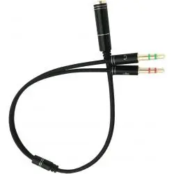 Cable Adaptador Audio Microfono A Jack 3.5 Mm Hembra Splitter - Cordon