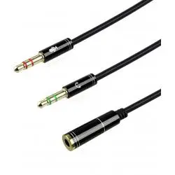 Cable Adaptador Audio Microfono A Jack 3.5 Mm Hembra Splitter - Cordon