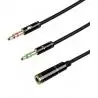 Cable Adaptador Audio Microfono A Jack 3.5 Mm Hembra Splitter - Cordon