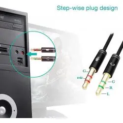 Cable Adaptador Audio Microfono A Jack 3.5 Mm Hembra Splitter - Cordon