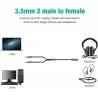 Cable Adaptador Audio Microfono A Jack 3.5 Mm Hembra Splitter - Cordon