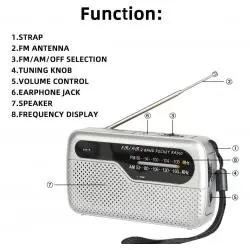 Parlante Portátil,Radio Portatil De Mano A Pilas Am Fm 13841 MK-6
