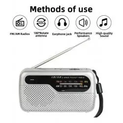 Parlante Portátil,Radio Portatil De Mano A Pilas Am Fm 13841 MK-6