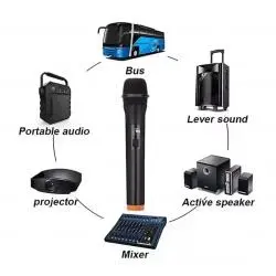 Micrófono Karaoke y Accesorios,Microfono Inalambrico Pantalla Digital Led Para Karaoke - LCD