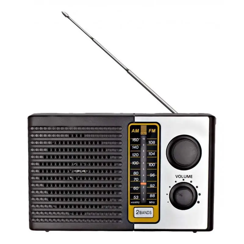 Parlante Portátil,Radio Vintage Recargable Panel Solar USB FM AM Portatil - 1383