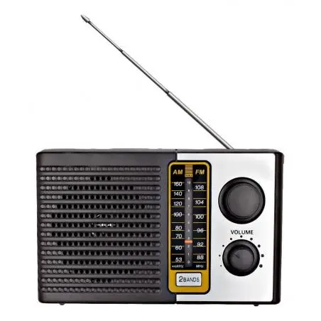 Parlante Portátil,Radio Vintage Recargable Panel Solar USB FM AM Portatil - 1383