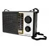 Parlante Portátil,Radio Vintage Recargable Panel Solar USB FM AM Portatil - 1383