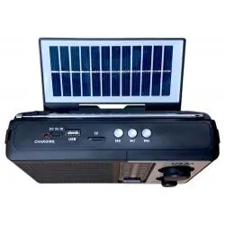 Parlante Portátil,Radio Vintage Recargable Panel Solar USB FM AM Portatil - 1383
