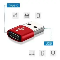 Adaptadores de Audio, BT y OTG,Adaptador Usb Macho A Tipo C Hembra Pc Celular Notebook
