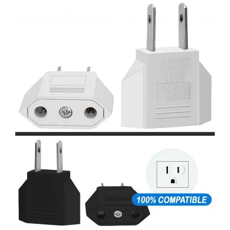 Interruptores y Enchufes,Enchufe Adaptador Universal De Corriente Estados Unidos, Venezuela, Mexico Para Viaje Pata Plana
