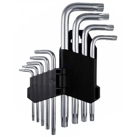 Herramientas Manuales,Set Herramienta De Llaves Punta Estrella Torx Hexagonal 9pcs - T009