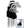 Herramientas Manuales,Set Herramienta De Llaves Punta Estrella Torx Hexagonal 9pcs - T009
