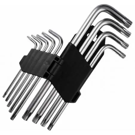 Herramientas Manuales,Set Kit Juego De Llaves Punta Estrella Torx Hexagonal 9pcs - LARGO007