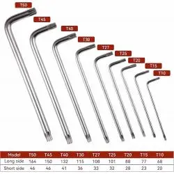 Herramientas Manuales,Set Kit Juego De Llaves Punta Estrella Torx Hexagonal 9pcs - LARGO007