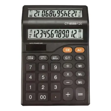 Calculadoras,Calculadora Doble Pantalla Lcd A Pila Comercio Negocio Colegio - 8588