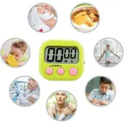 Timer Digital de Cocina Temporizador Modelo Big Verde