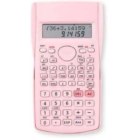 Calculadoras,Calculadora Cientifica Rosada Pantalla LCD Colegio Oficina KK82MS-D