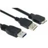 Cable Micro B Usb 3.0 Tipo Y Para Disco Duro Alta Velocidad