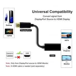 Adaptadores y Cables,Cable Adaptador Displayport A Hdmi Pantalla Monitor 4K